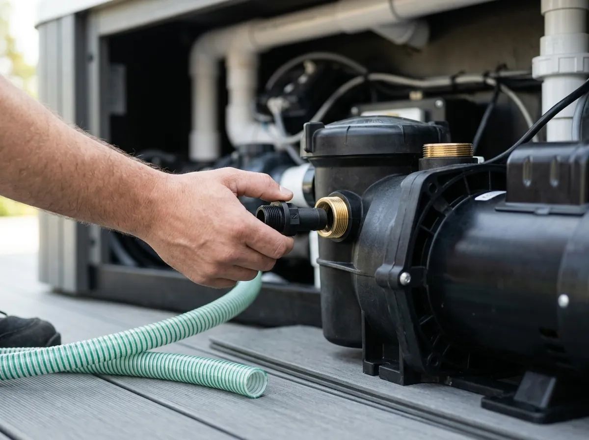 LX Dränerings Adapter i användning
