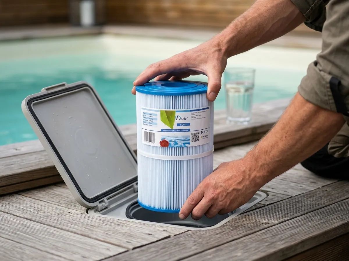 Spafilter Darlly SC713 i användning