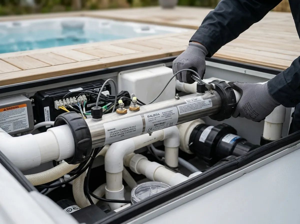 Balboa 3 kW Värmare Incoloy-825 i användning