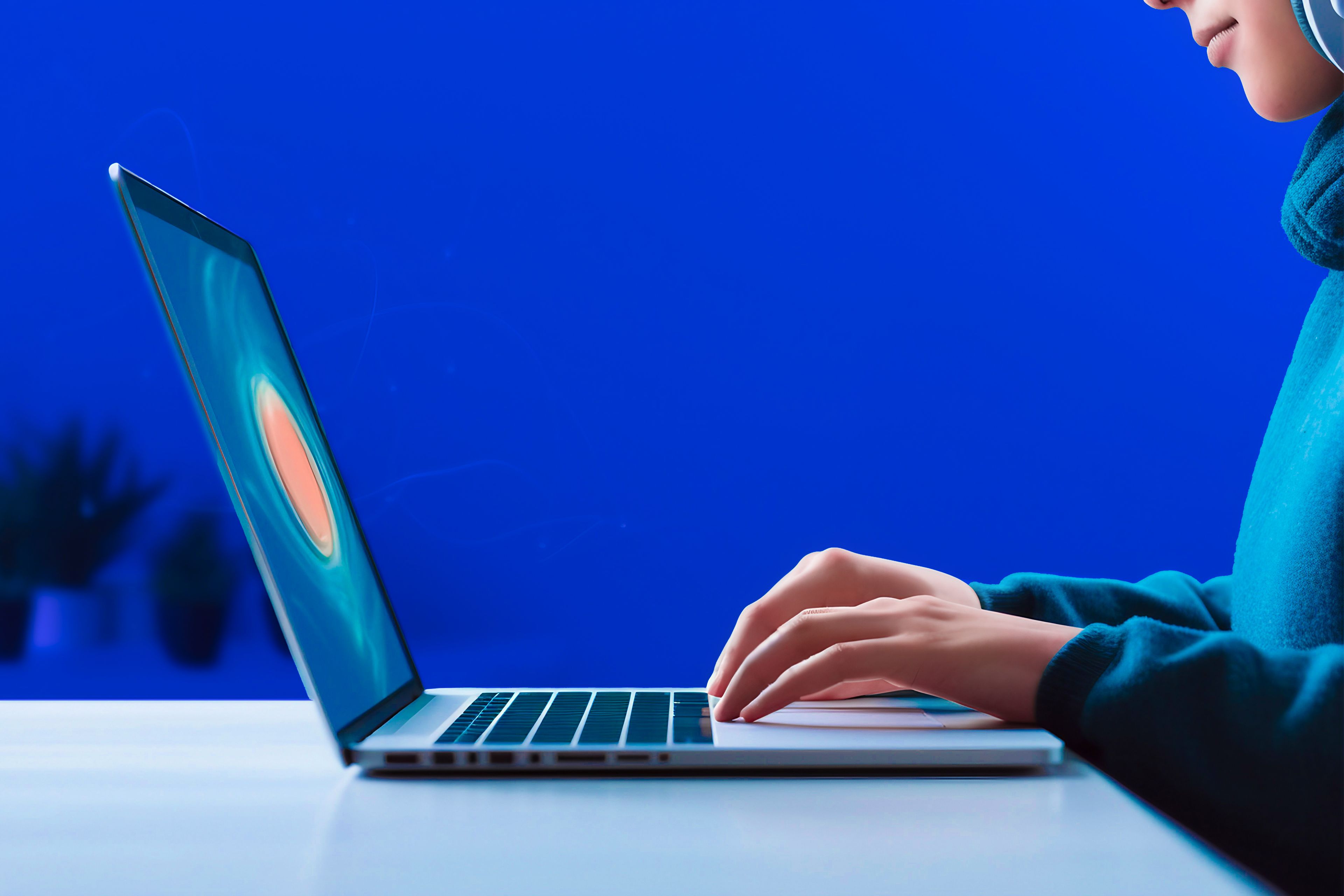 Professional business environment with modern technology