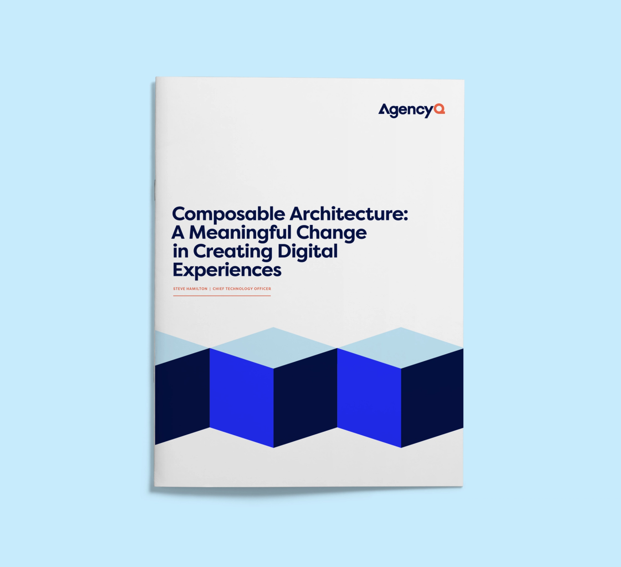AgencyQ whitepaper cover titled Composable Architecture: A Meaningful Change in Creating Digital Experiences