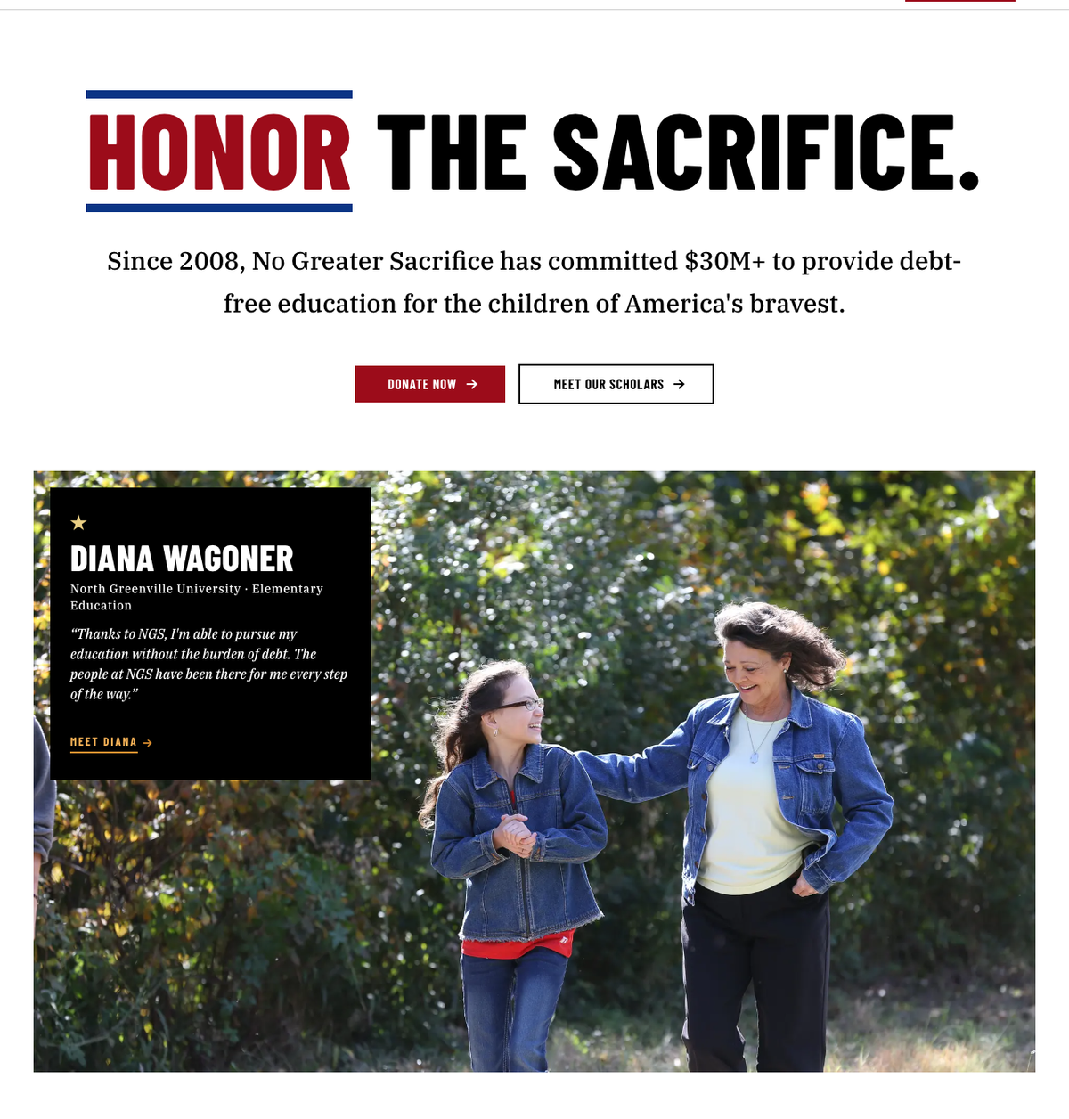 The new NGS homepage: Honor the sacrifice