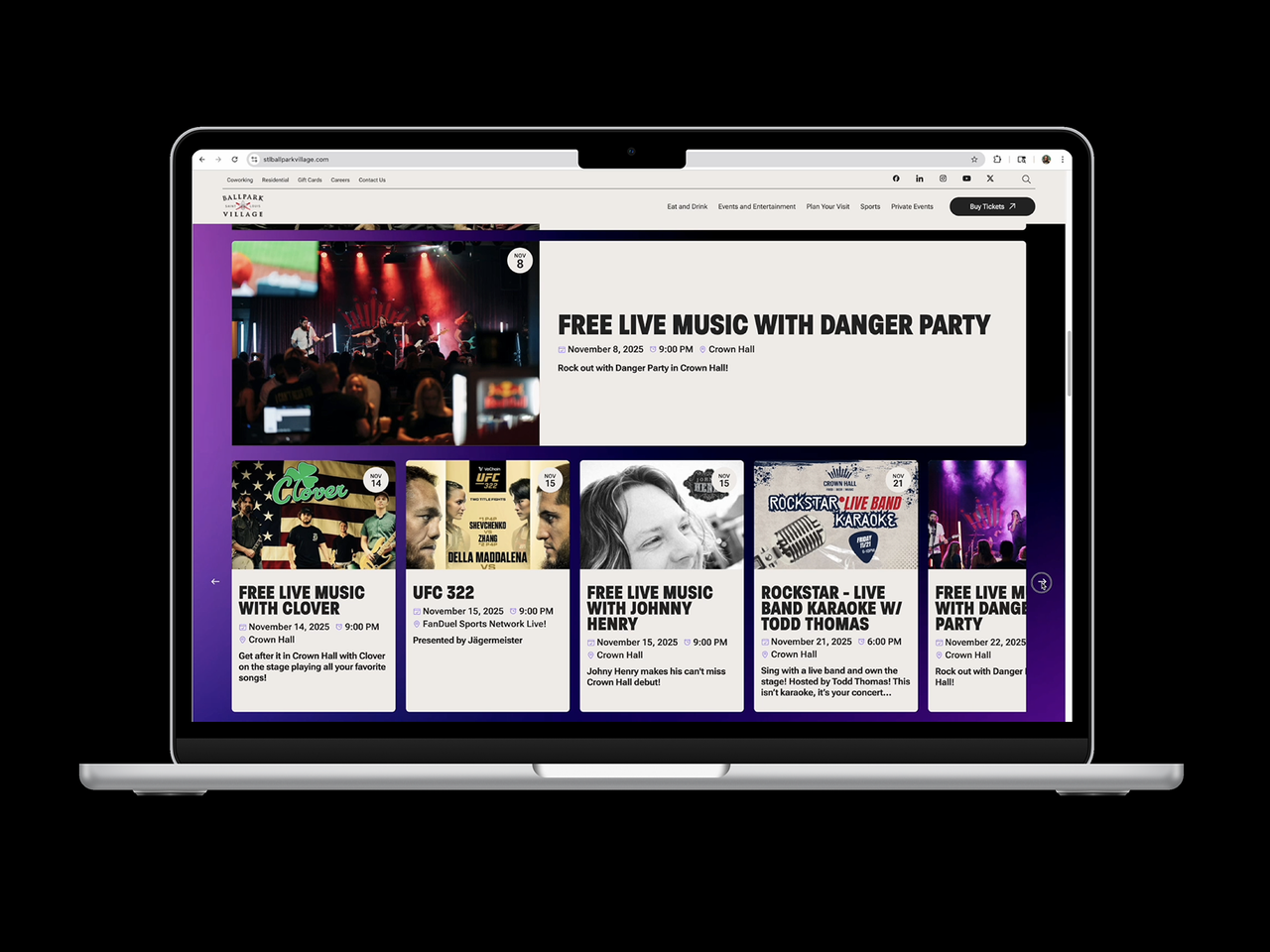 Elevating the Digital Experience for Live! Districts — project overview