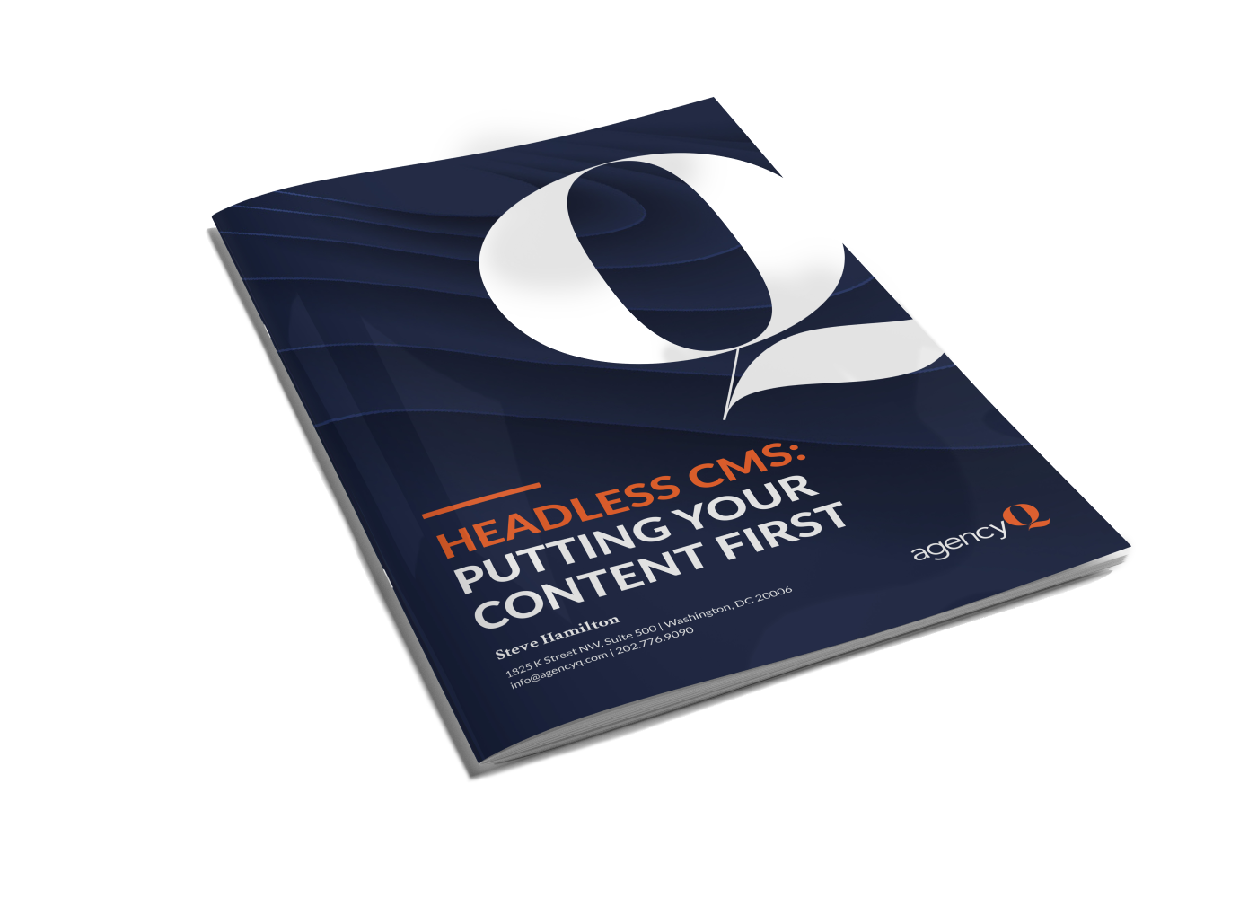 AgencyQ whitepaper cover titled Headless CMS: Putting Your Content First