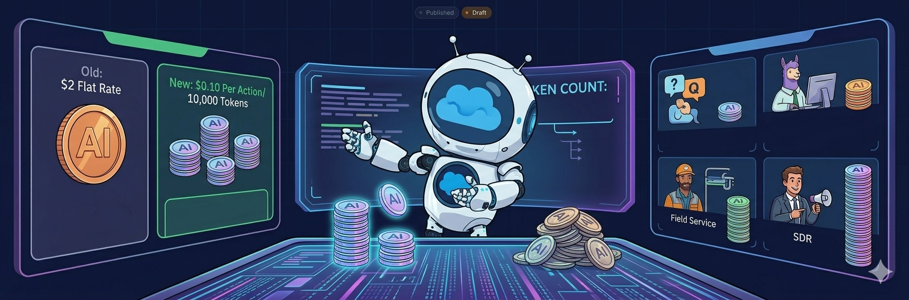Salesforce Agentforce counting tokens