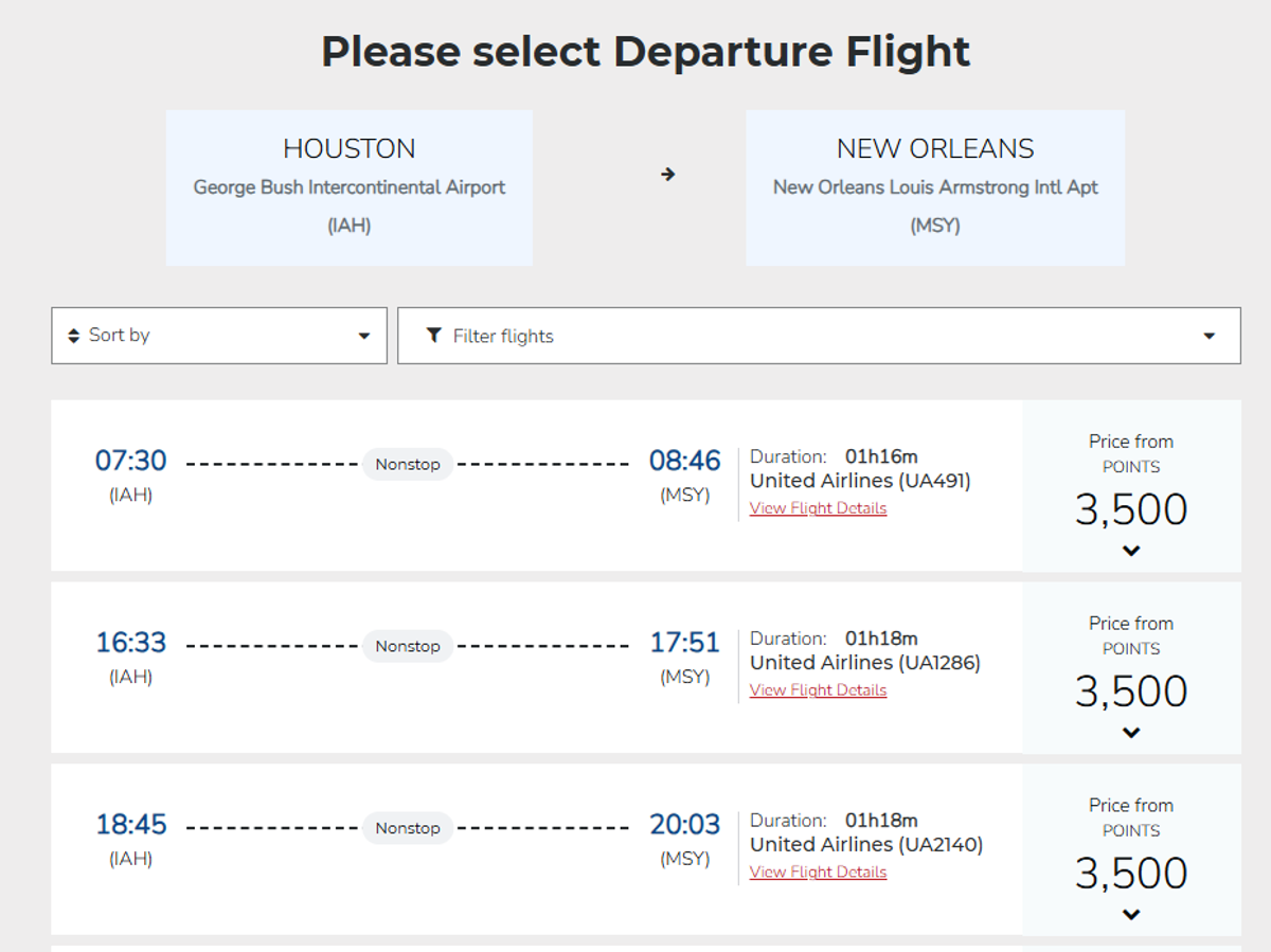 IAH-MSY United Flight Booked on Air India