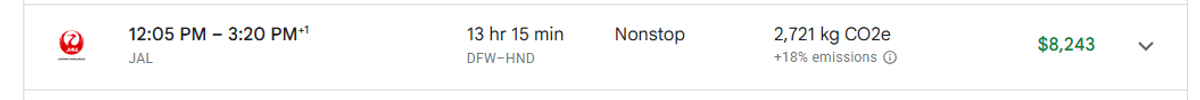 JAL Google Flights
