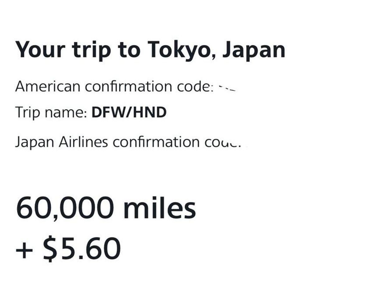 JAL BOOKED ON AA