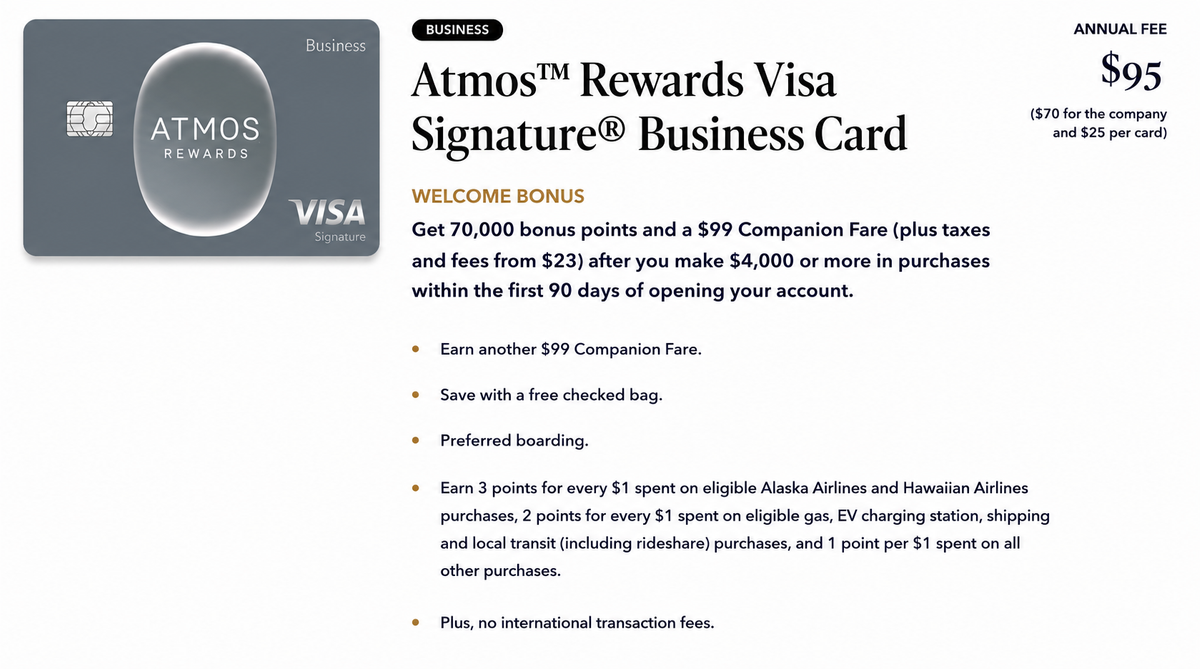 Atmos Visa Business