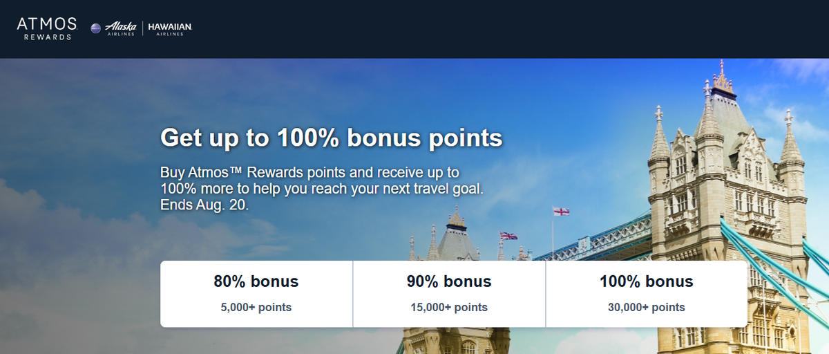 Buy Alaska Atmos Rewards Points With Up to 100% Bonus: Is It Worth It?
