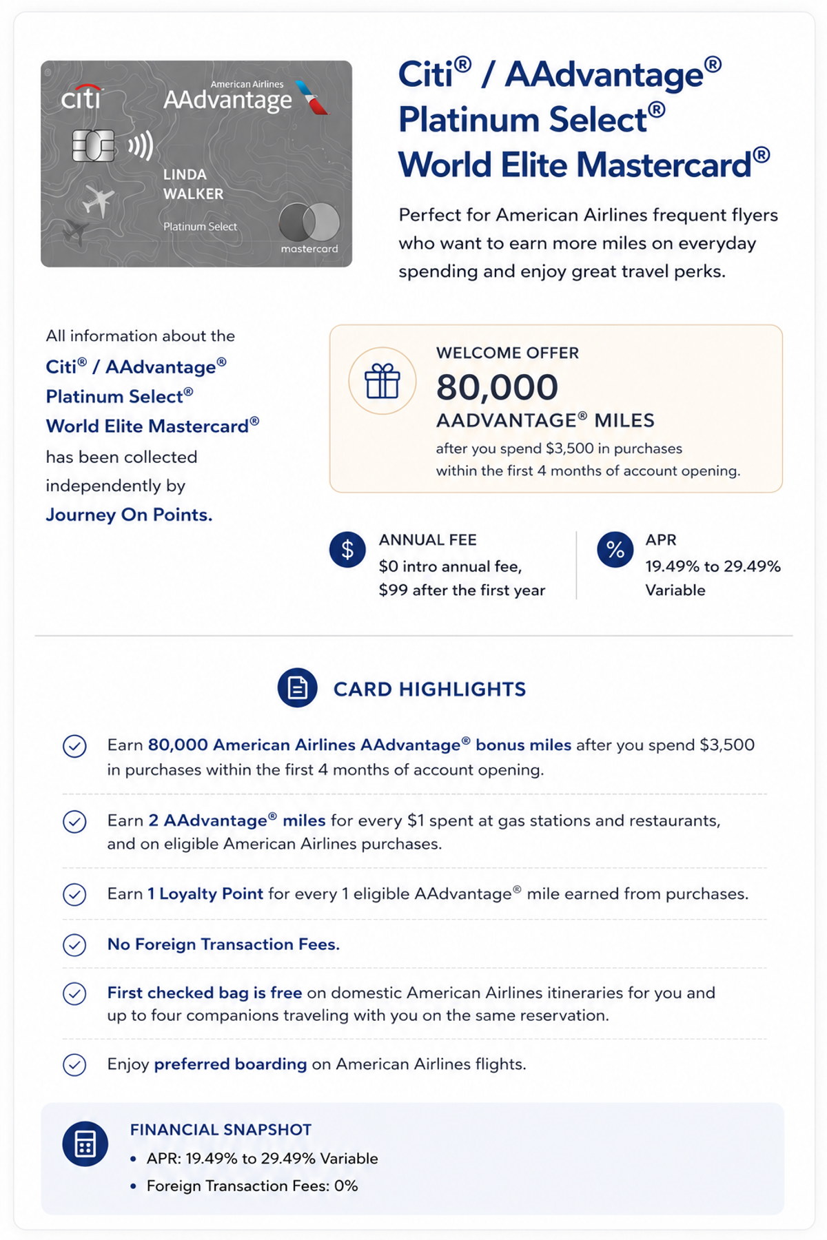 Citi AAdvantage Platinum Select World Elite Mastercard