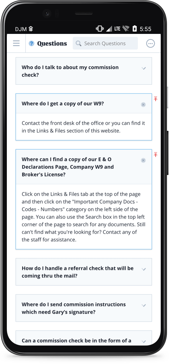 Frequently Asked Questions Mobile