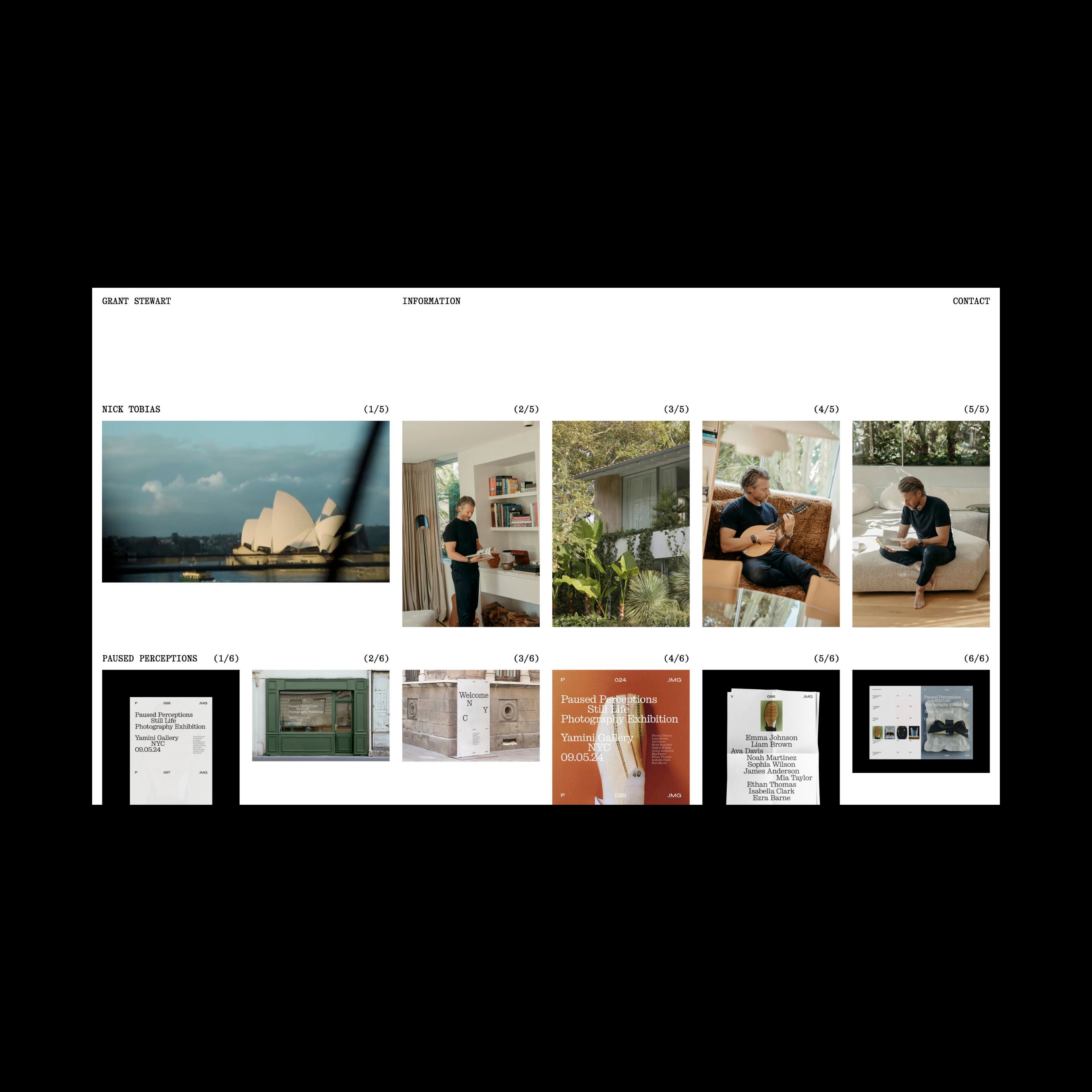 Desktop view of Grant Stewart's Portfolio