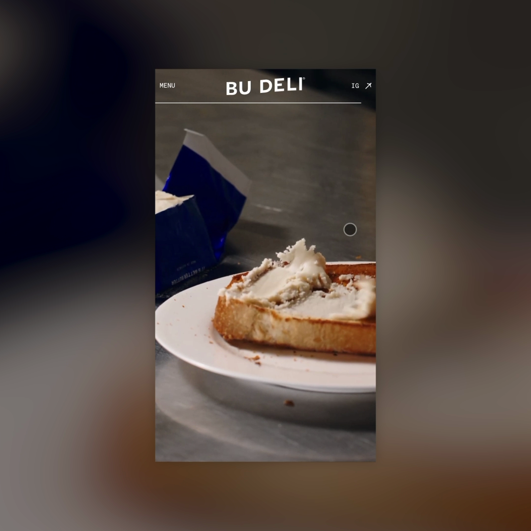 A capture of mobile views from the Bu Deli site