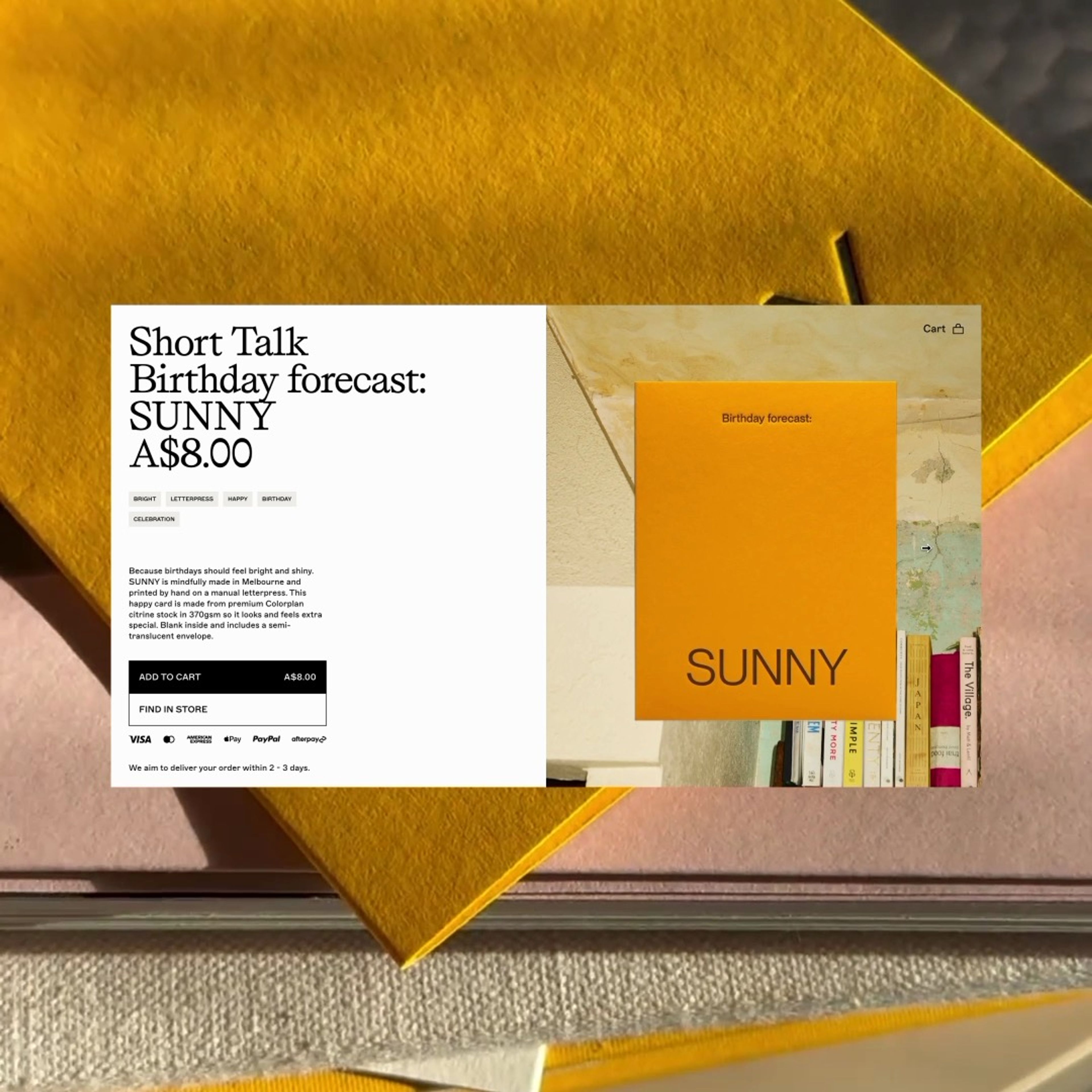 Some playful interaction on the About page for Short Talk