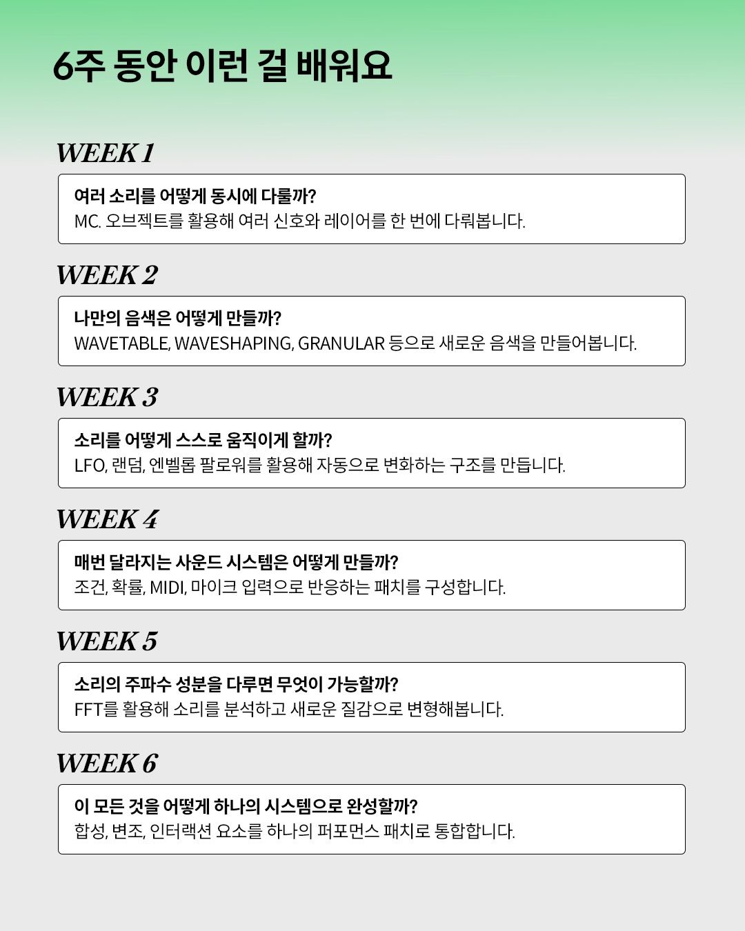 Max Advanced Patchcraft 6주 중급 러닝랩 포스터
