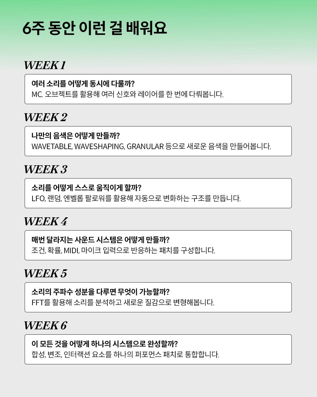 Max Advanced Patchcraft 6주 중급 러닝랩 포스터