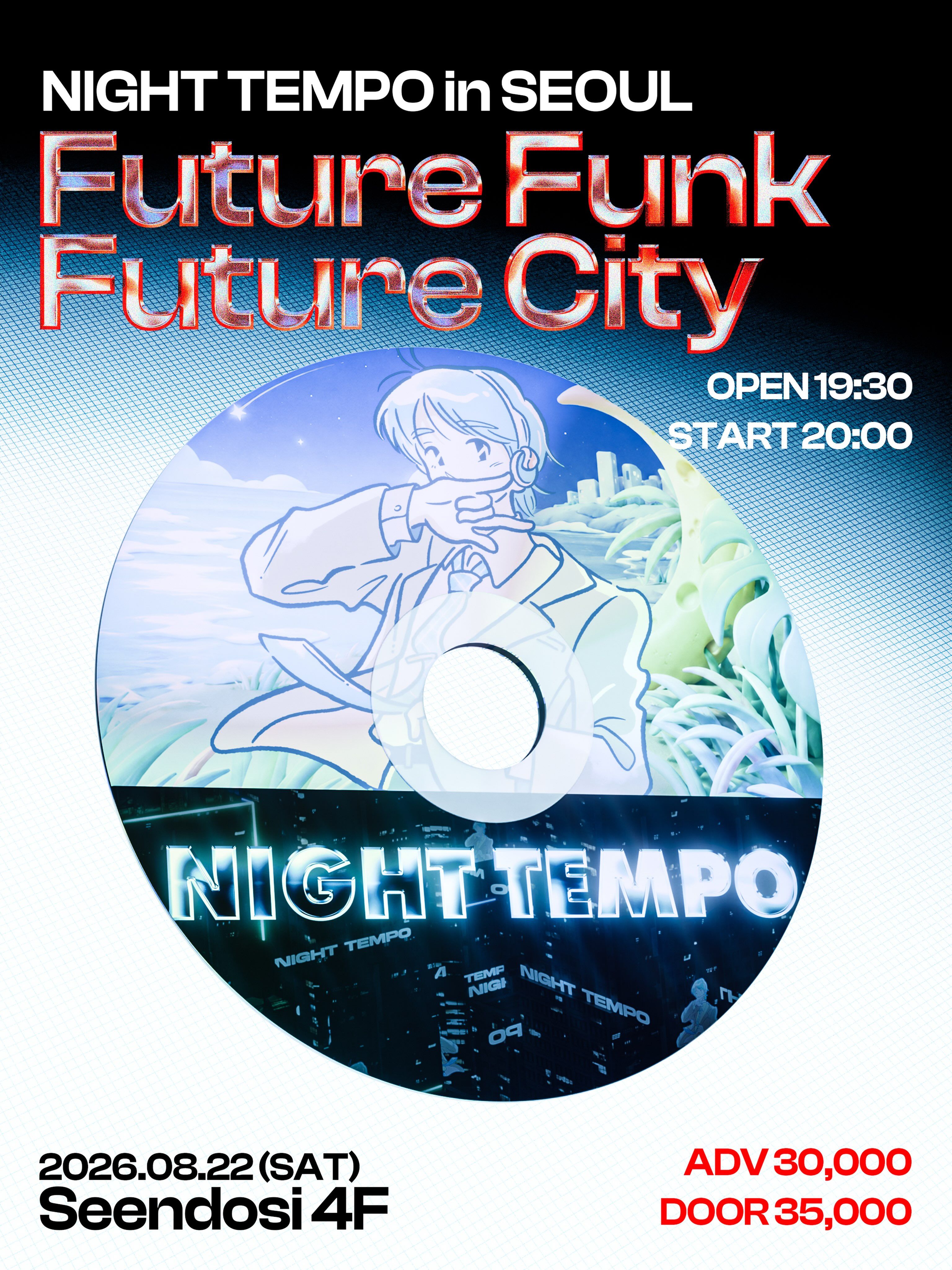 NIGHT TEMPO in SEOUL <Future Funk, Future City> 포스터