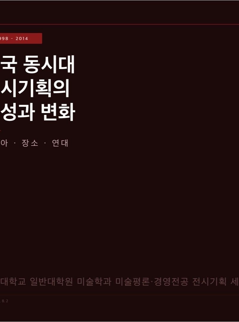 1998-2014 한국 동시대 전시기획의 형성과 변화_아시아, 장소, 연대 포스터