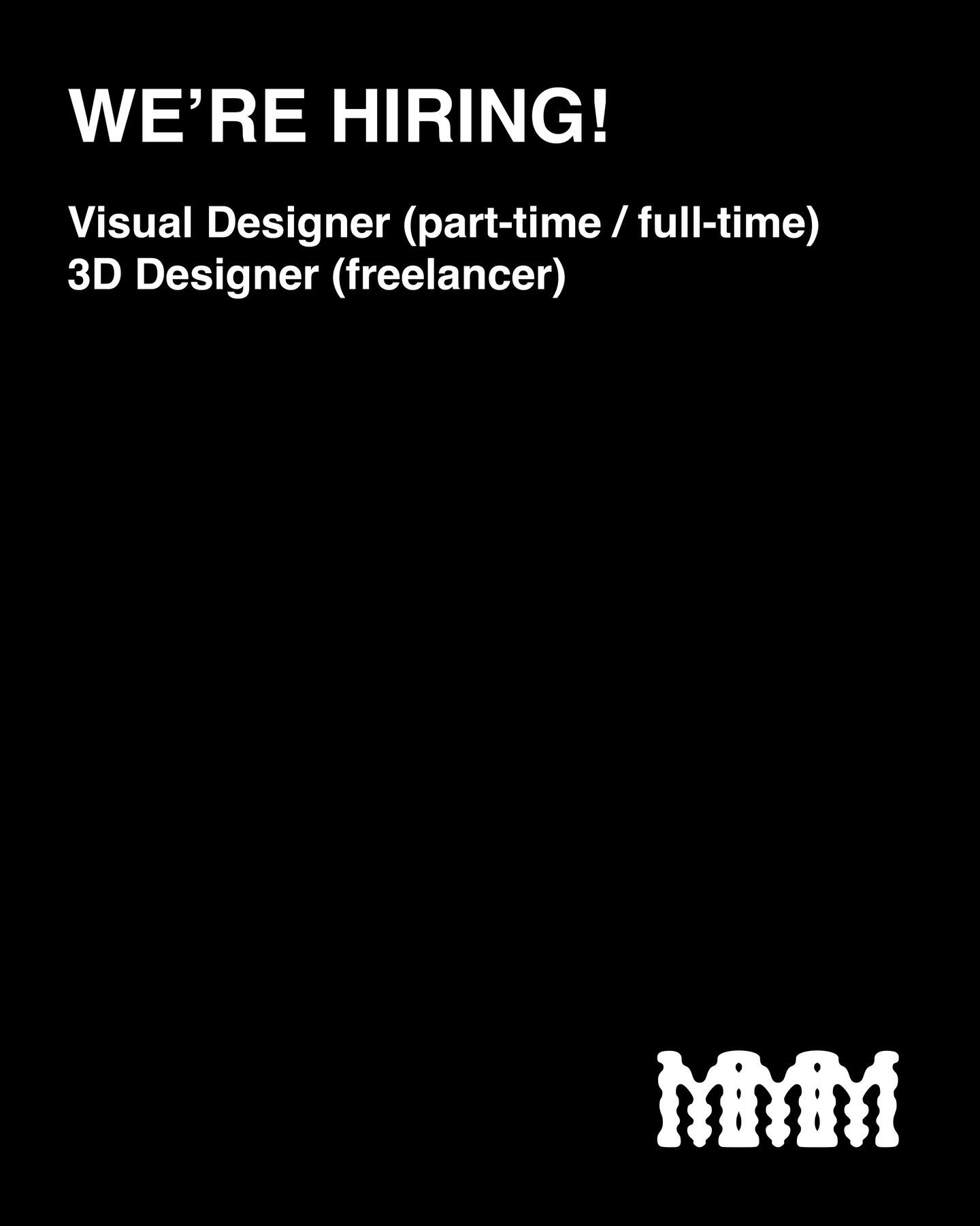 MMM Seoul Visual Designer 채용 포스터