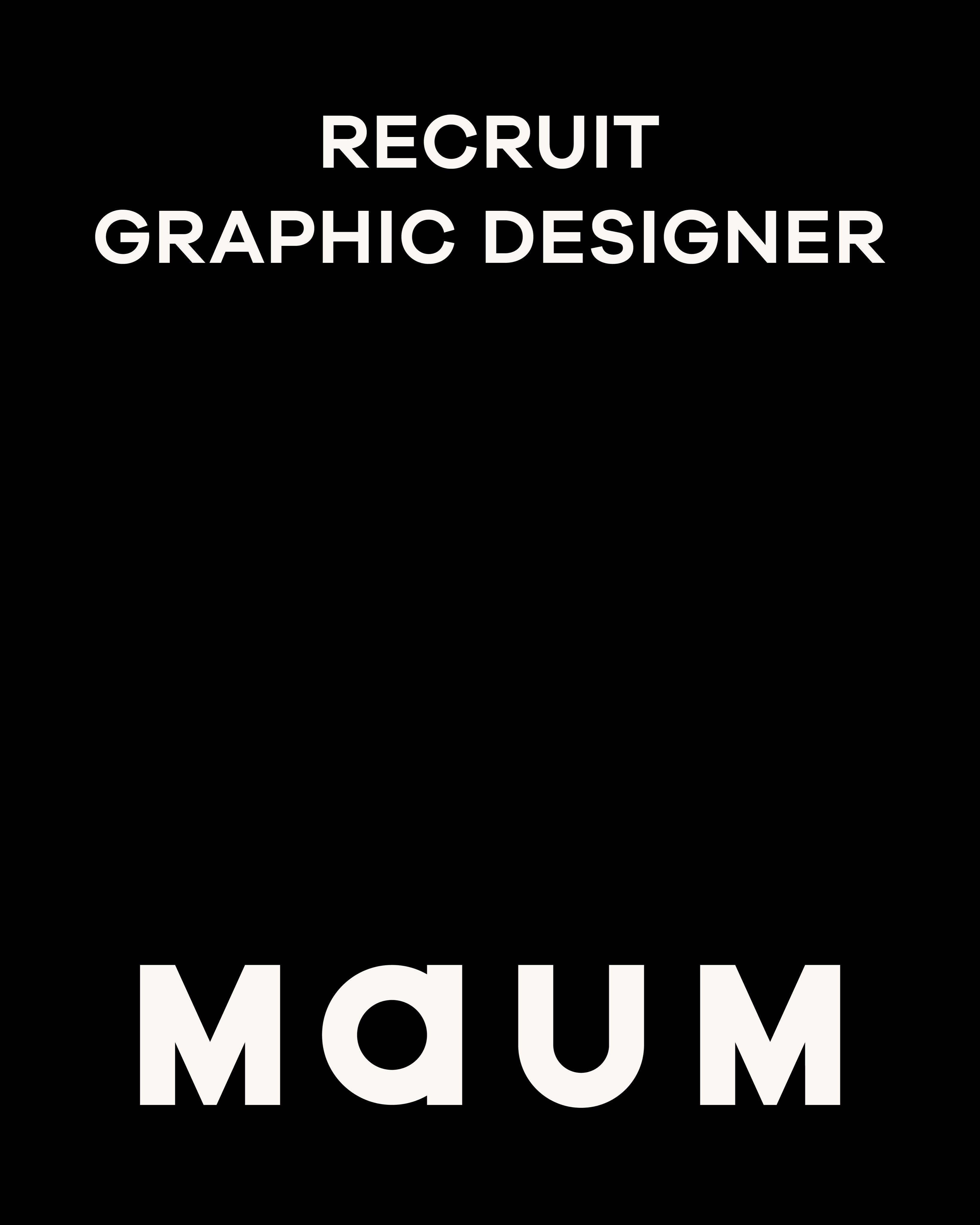 maumstudio 그래픽 디자이너 채용 포스터
