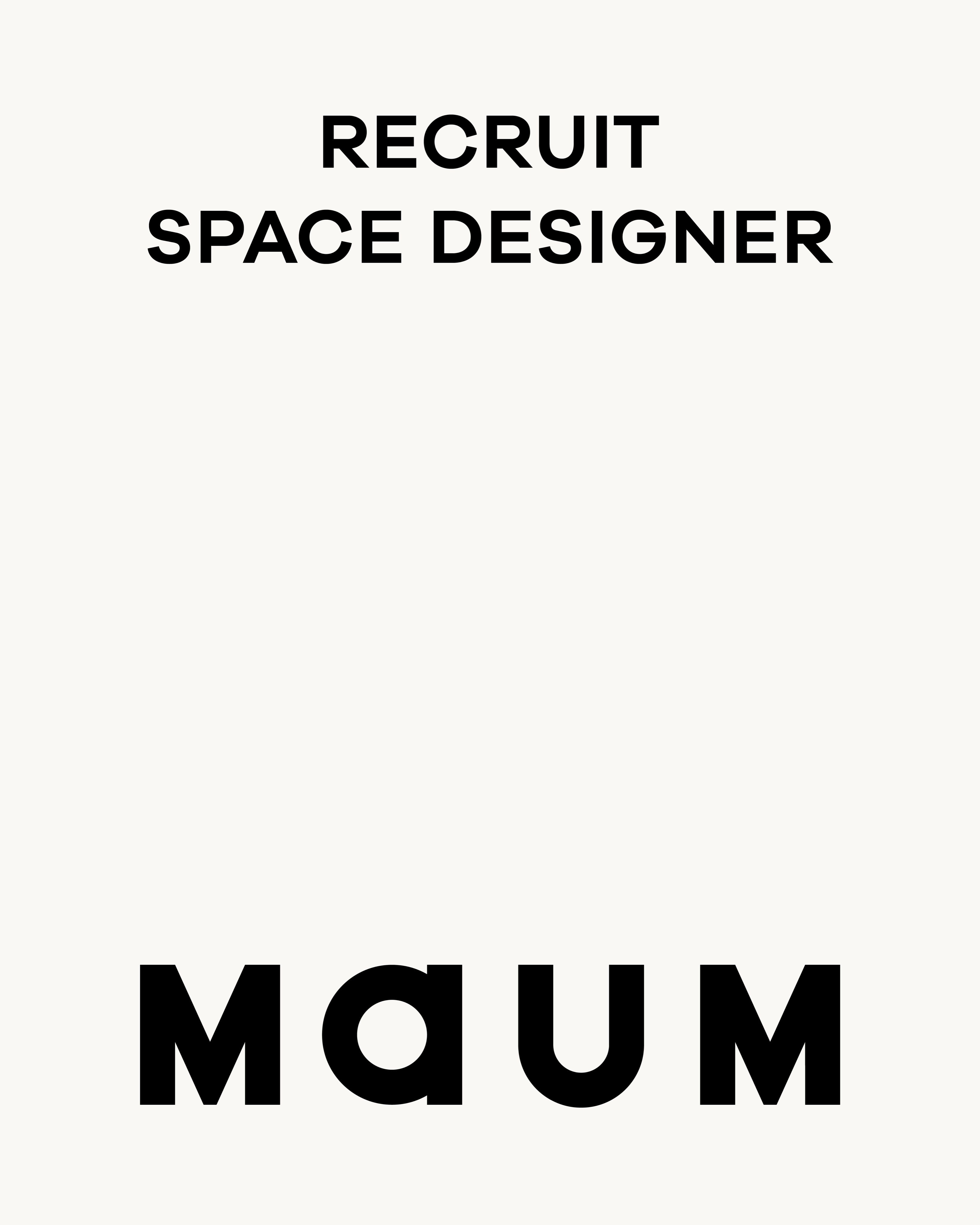 maumstudio 공간 설계 파트 채용 포스터