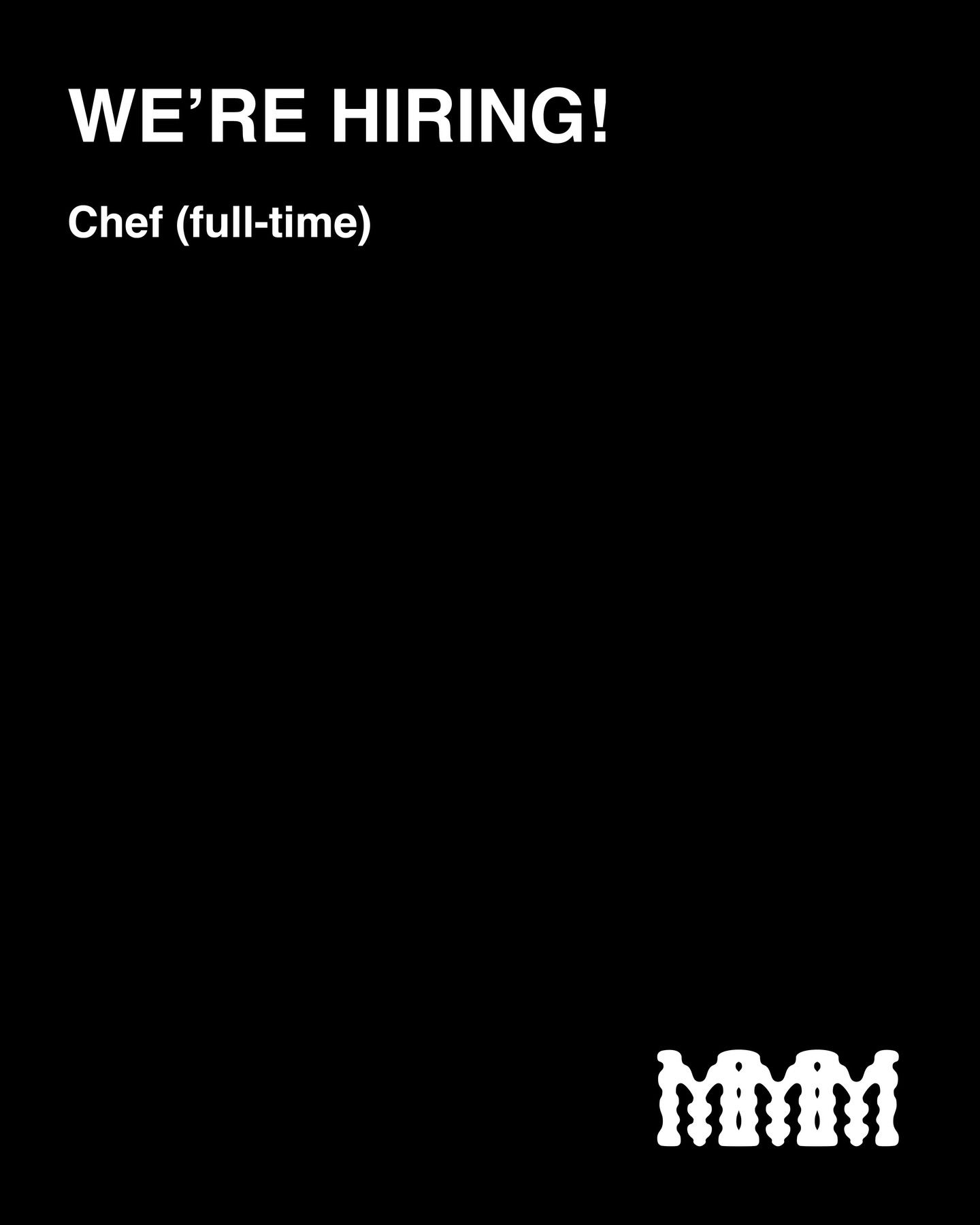 MMM Seoul Chef 채용 포스터