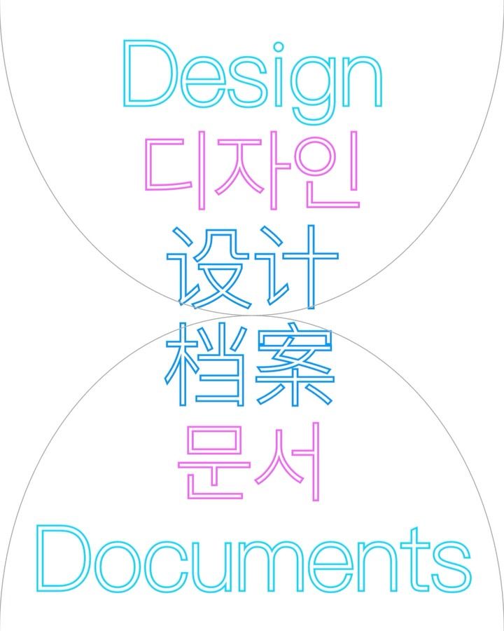 전시 «디자인 문서» (Design Documents: Graphics, Editing, and Self-Initiated Practice) 포스터
