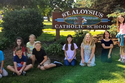 Front Row (L to R): Felix Betley, Logan Ederer, Donovan Wuerger, Gael Kruchten, Lauden Pettis, Emma Rogers, Philomena Webb and Genevieve Krejchik. Back Row (L to R): Diana Galvez and Arianna Krejchik.