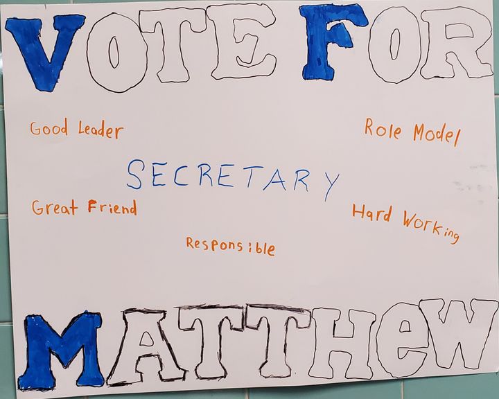 Matthew Heiney (5) shares qualities that would make him a strong Secretary.