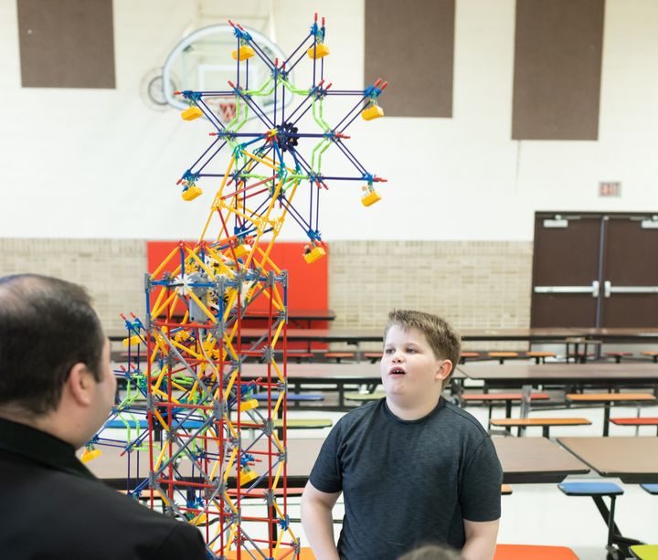 Ben Moss (5) describes the complexity of engineering a roller coaster.
