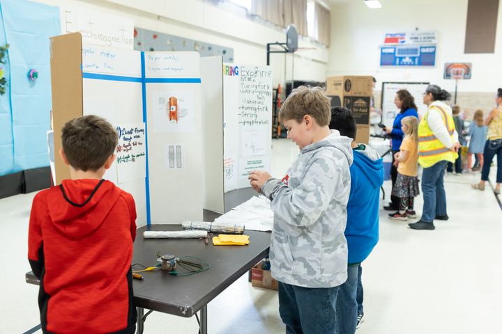 Sam Ederer and Matthew Heiney (4) explore homopolar motors