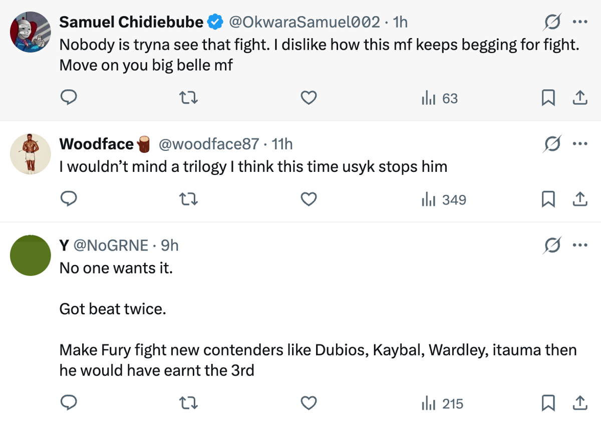 Fury-Usyk Reaction 