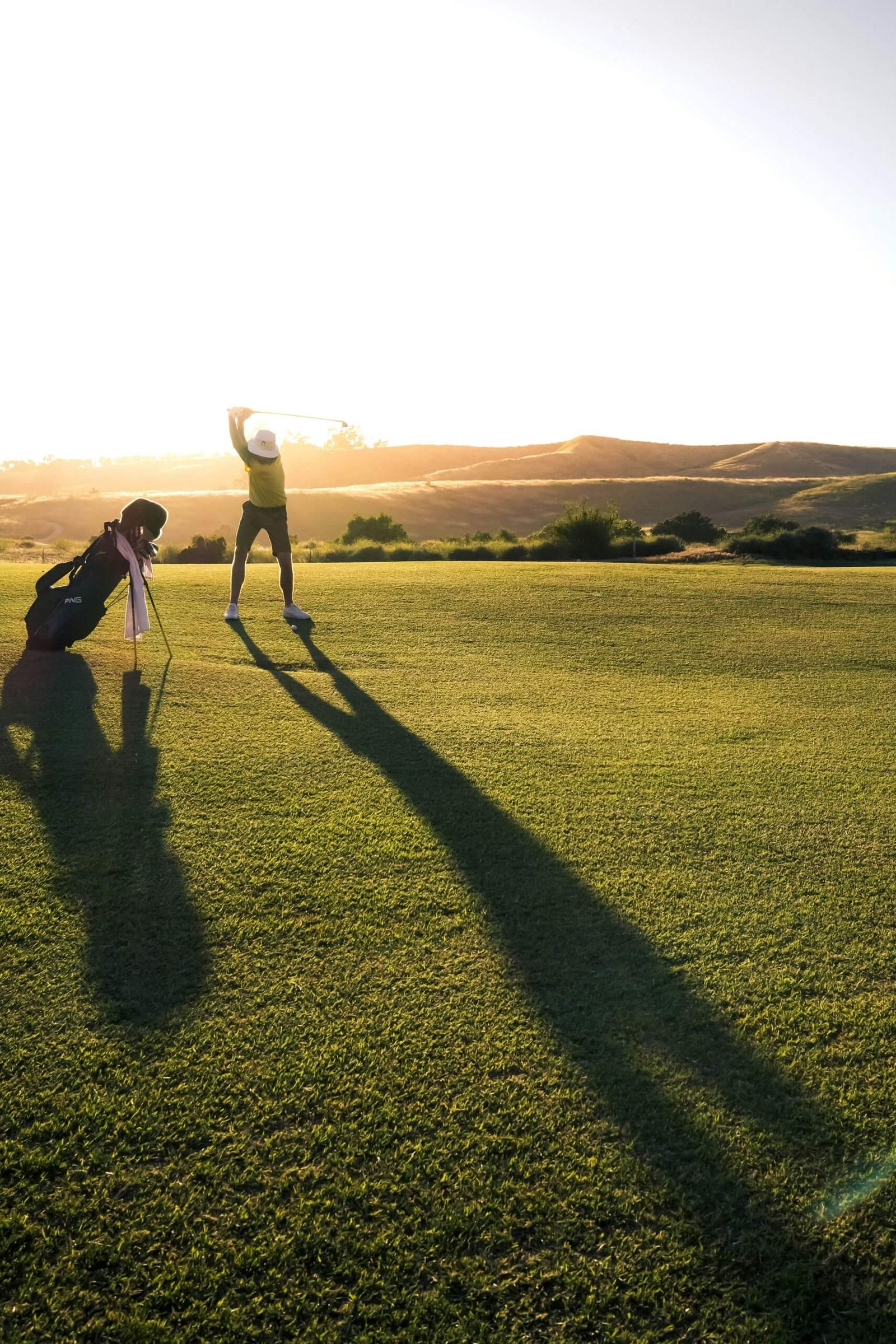 Golfer on the fairway