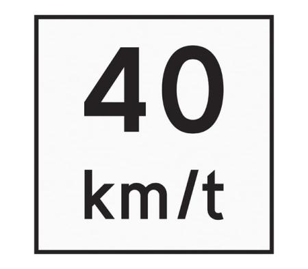 Anbefalt fart trafikkskilt.
