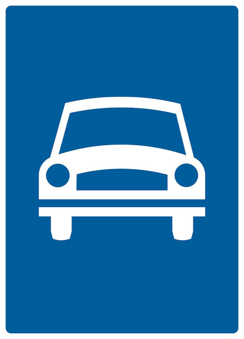 Motortrafikkvei trafikkskilt.