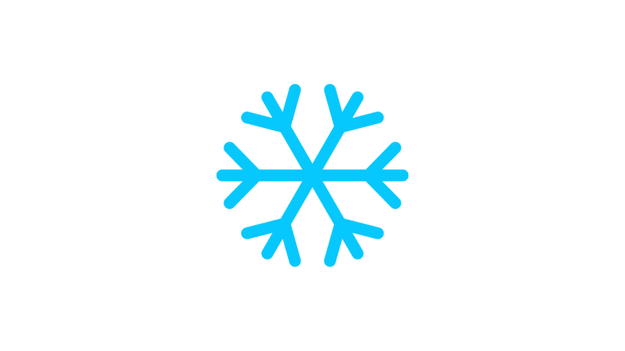 Snøkrystall symbol som betyr at det er lav utetemperatur.