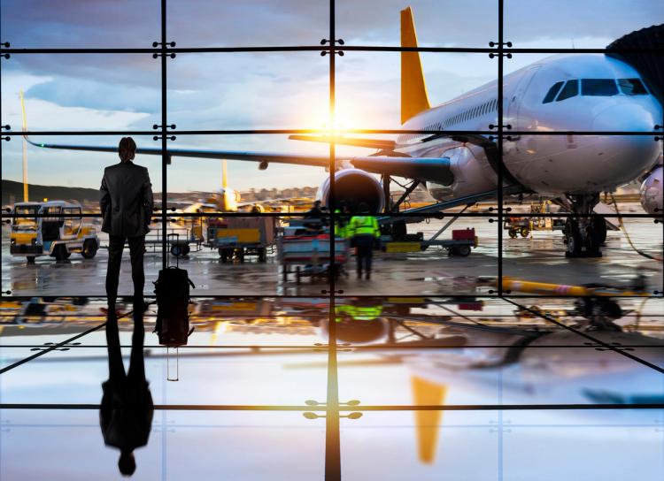 mann på reise