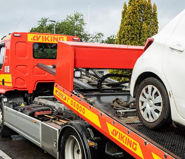 Viking transporting a vehicle that has driven with the wrong fuel.