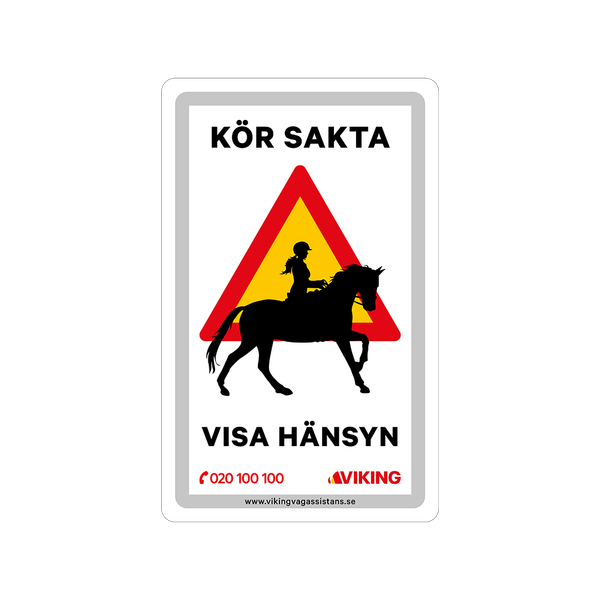 Visa hänsyn hästskylt