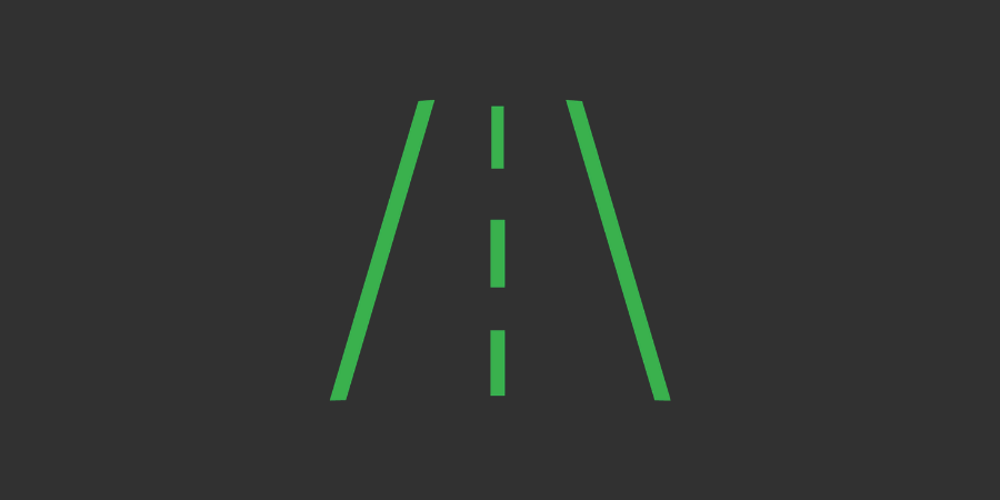 Varningslampa symbol: Grön väg