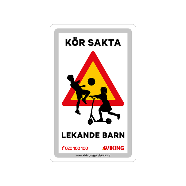 Lekande barn skylt