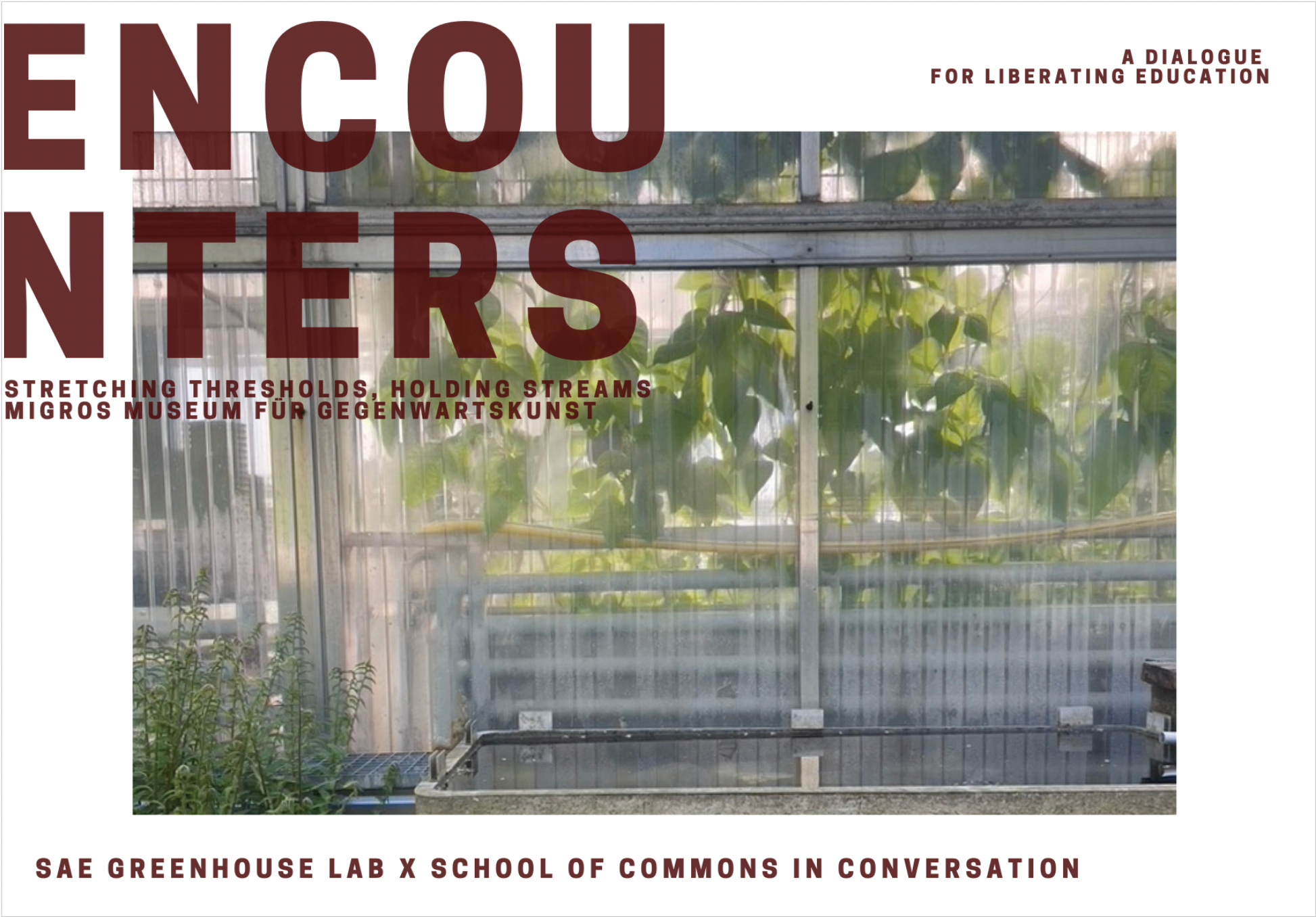 A dialogue for liberating education: School of Commons (SoC) x SAE Greenhouse Lab