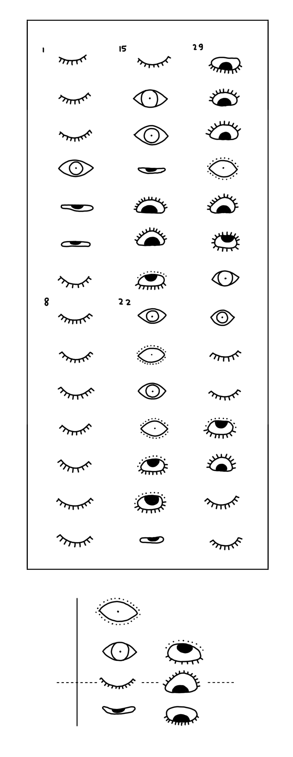 Glyphs constructed in the process of digesting intense emotional experience. “LOOK INSIDE” (2020/2022) spans 6 continuous weeks, each glyph reflects the emotional timbre of one day, varying in relative valence and coherence. Pen and paper rendering displayed at Atelier Automatique (Bochum) in June 2020; digital rework in 2022. This kind of glyph construction is part of the recipe I developed for CRITICAL DATA PRACTICE AT HOME AND WITH FRIENDS (2022)