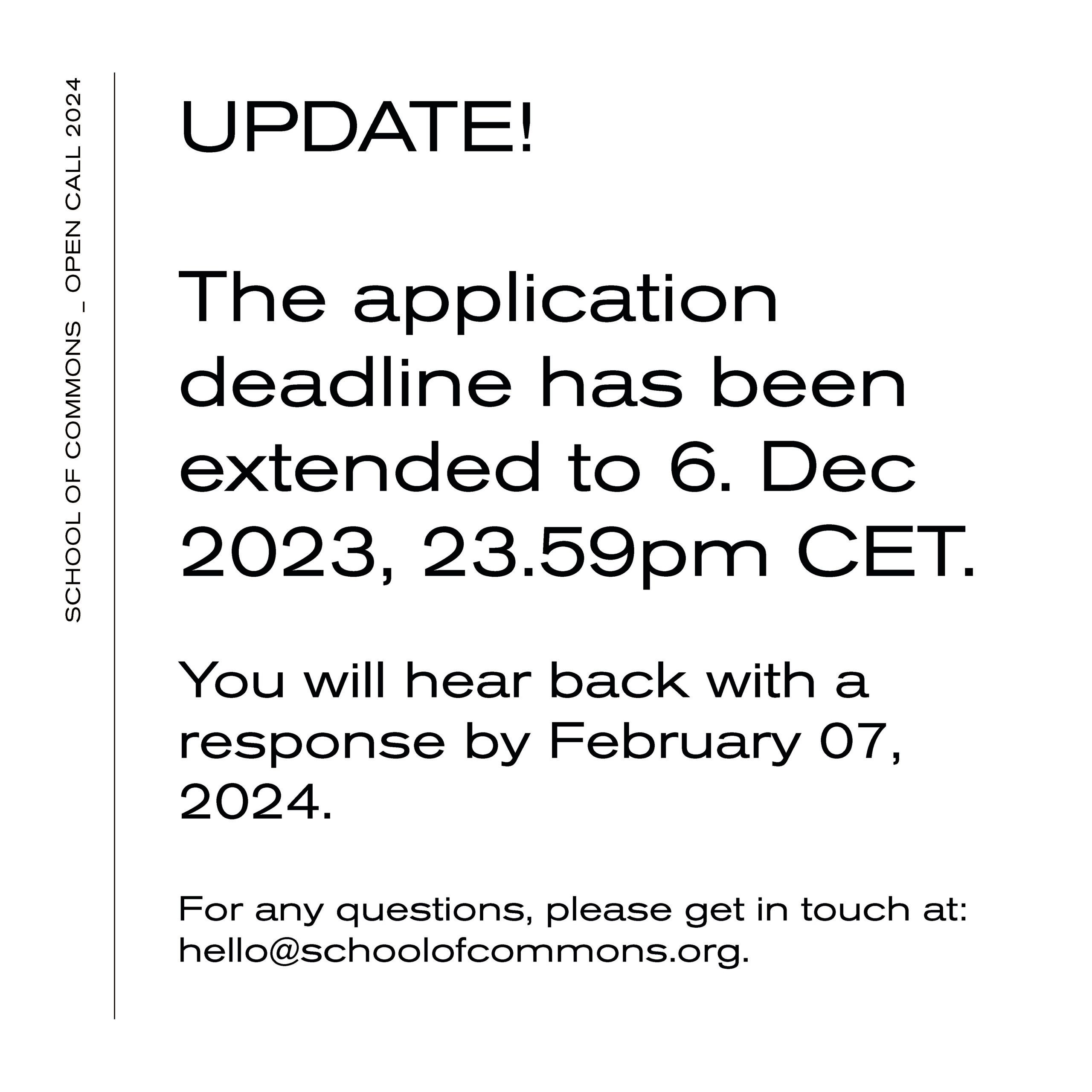 School of Commons 2024: Call for projects application deadline has been extended to December 6th at 23.59 CET