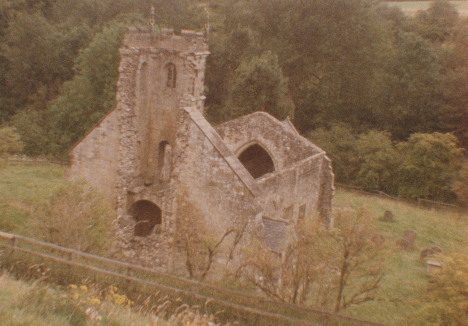 A View of the Ruins of the Church at Wharram Percy in 2020 (After Ending, 2020)