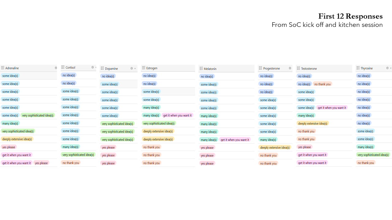 Figure 1: first 12 Relations to Hormones. Full image: https://back.schoolofcommons.org/wp-content/uploads/2022/05/Folie5.png