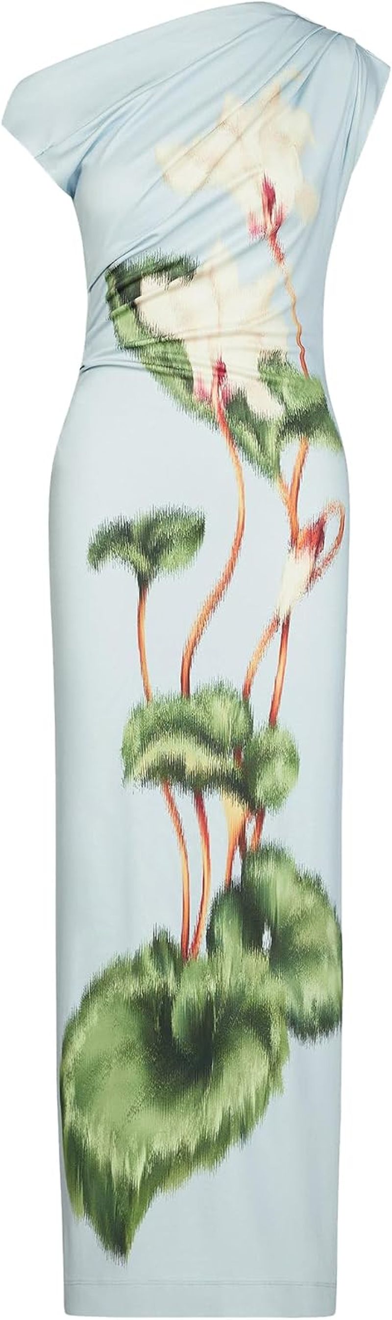 Oscar de la Renta Chiné Cyclamen jersey dress.