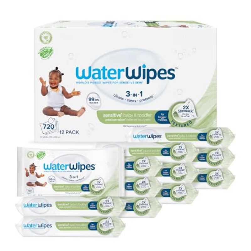 WaterWipes Sensitive+ Baby Wipes, 720 Count