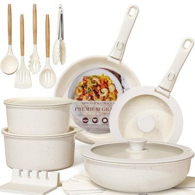Astercook 21-Piece Nonstick Ceramic Cookware Set